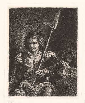 een-zittende-hellebaardier