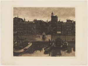 view-on-damrak-in-amsterdam-with-two-quays-and-a-pit