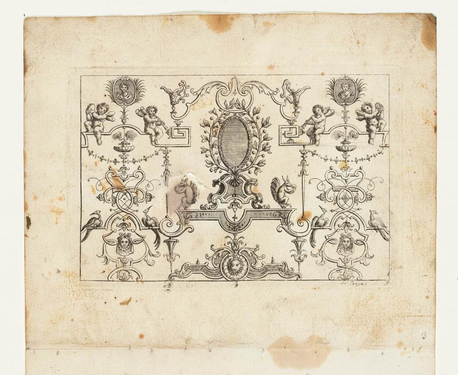 Groteskpaneel met spiegel