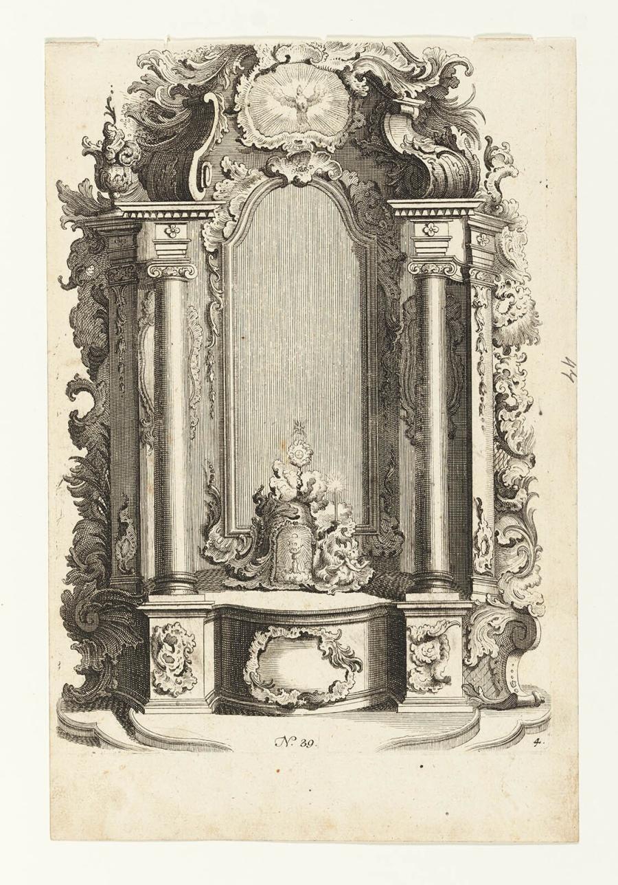 Altar with Chalice and Rocaille Ornaments
