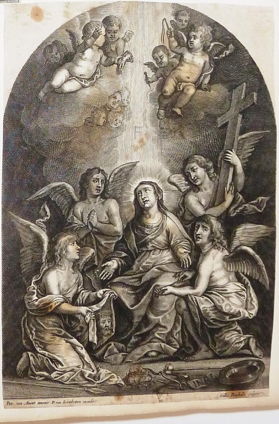 The Virgin Mary with Four Angels Holding the Instruments of the Passion