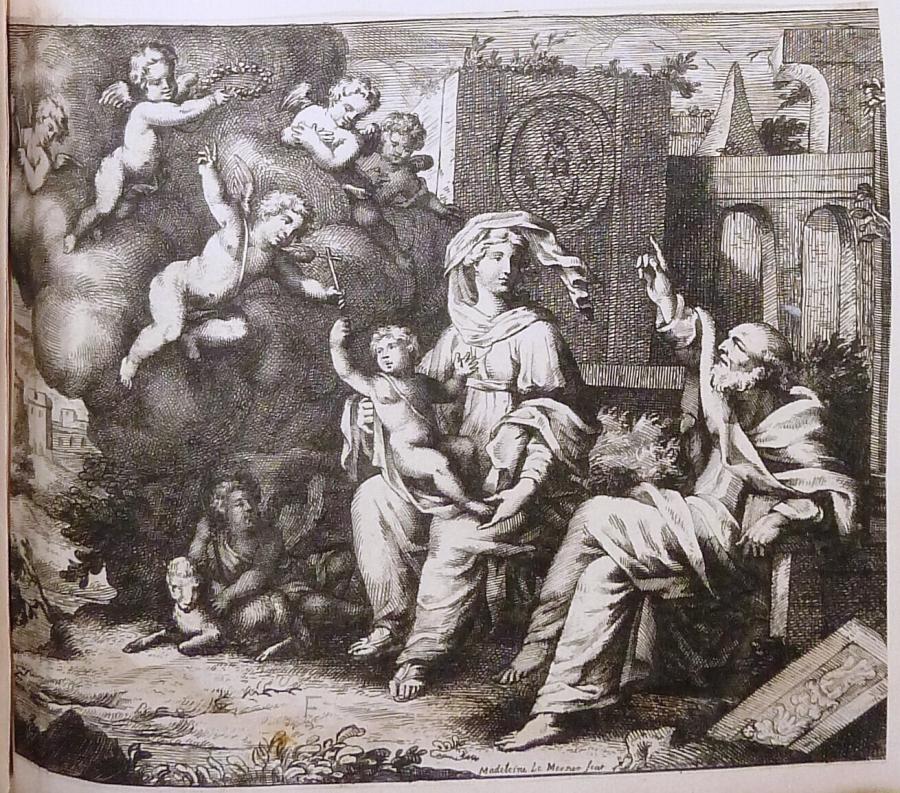 De Heilige Familie te midden van ruïnes