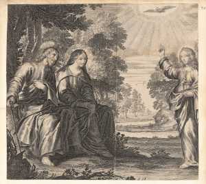 maria-en-jozef-met-de-engel-die-de-verkondiging-brengt