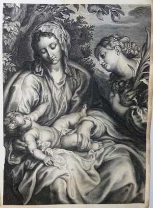 the-bvm-adoring-the-infant-christ-watched-by-an-angel