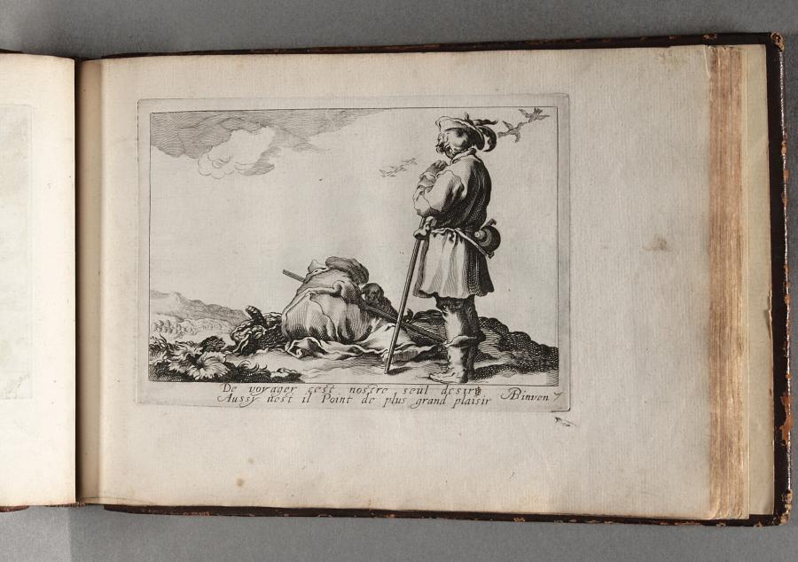A Standing Man and a Sitting Man with a Dog