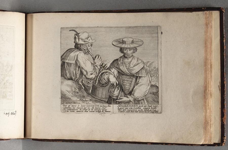 Een man verleidt een vrouw met zijn fluitspel