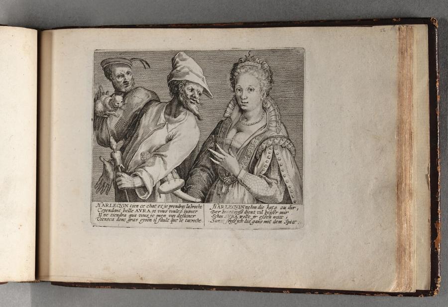 Aura probeert Harlekijn te verleiden