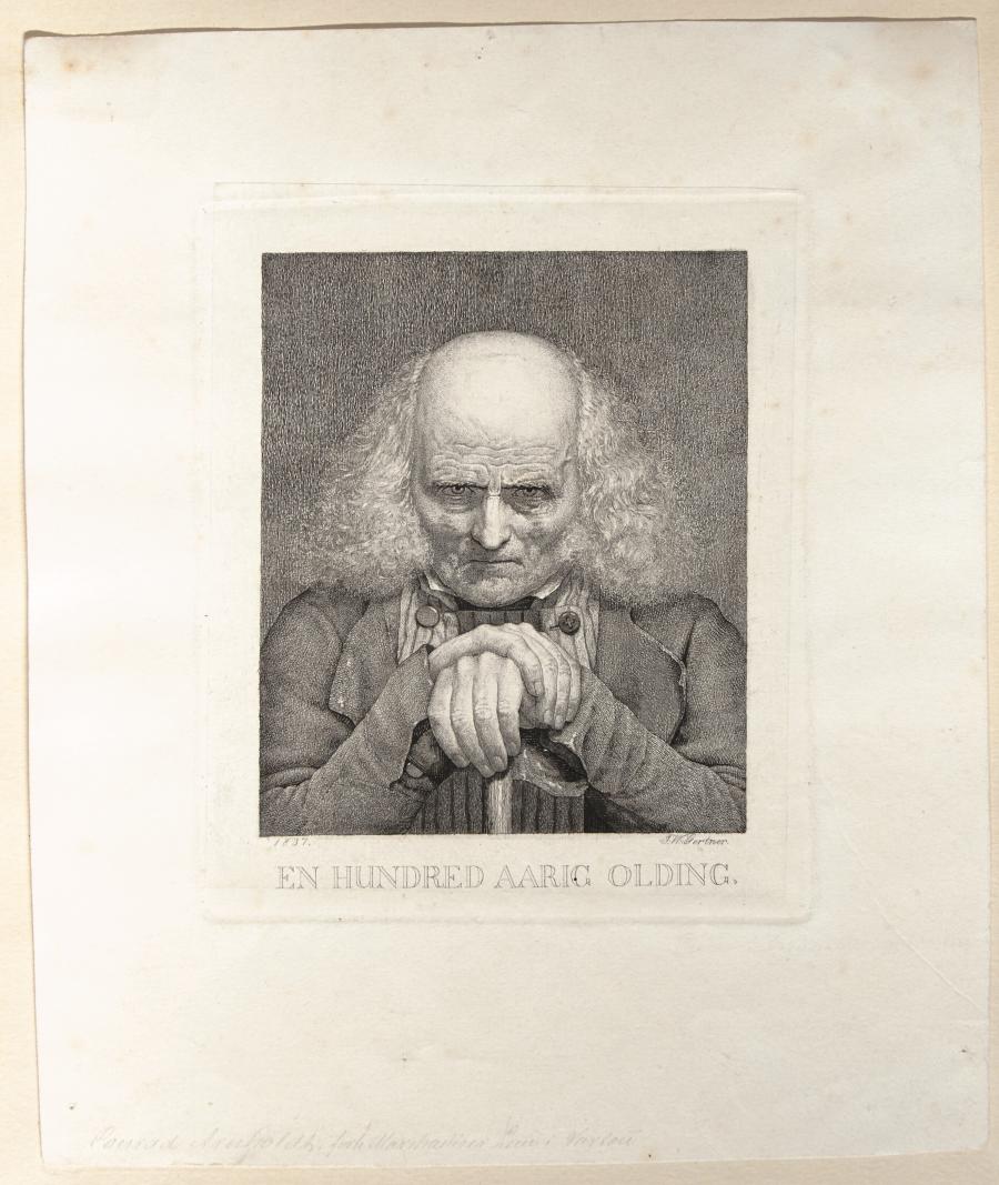 En hundred aarig olding (Een honderdjarige man)