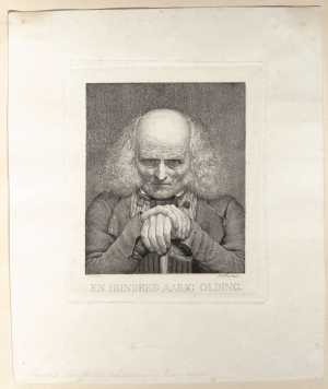 En hundred aarig olding (Een honderdjarige man)