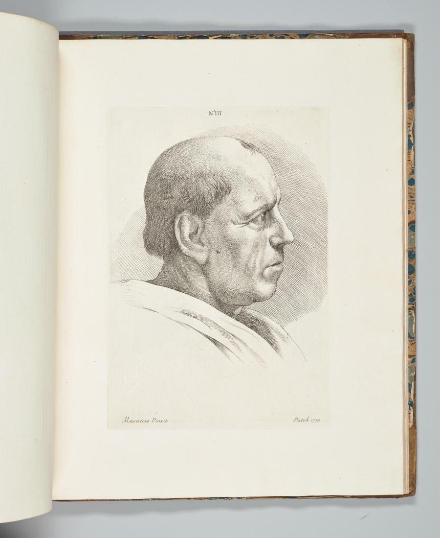 Portret van een man in profiel uit 'The Life of the Celebrated Painter Masaccio'