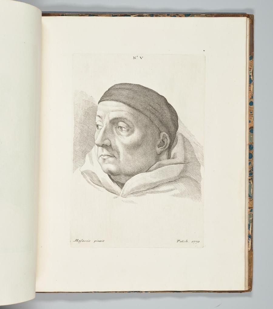 Hoofd van een monnik uit 'The Life of the Celebrated Painter Masaccio'
