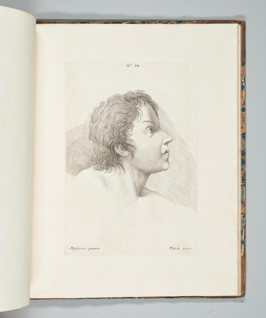 Hoofd van de zoon van Theophilus uit 'The Life of the Celebrated Painter Masaccio'