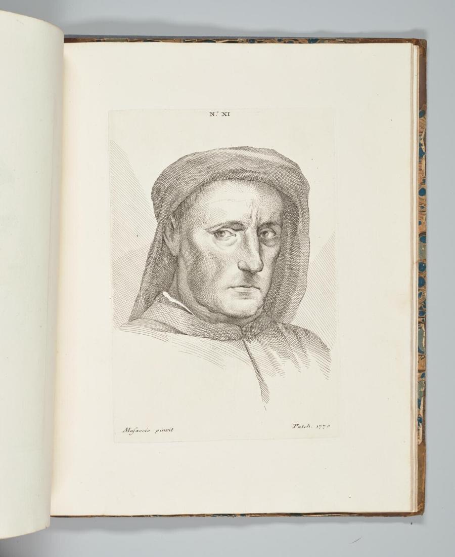 Hoofd van een man van voren gezien uit 'The Life of the Celebrated Painter Masaccio'