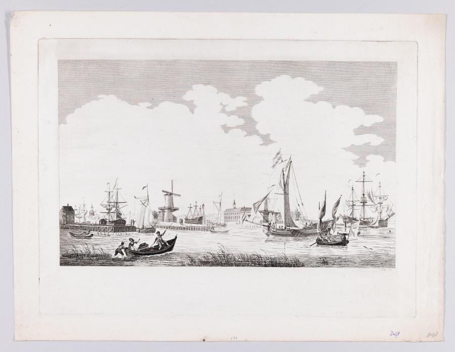 View on the Harbour Delfshaven Rotterdam