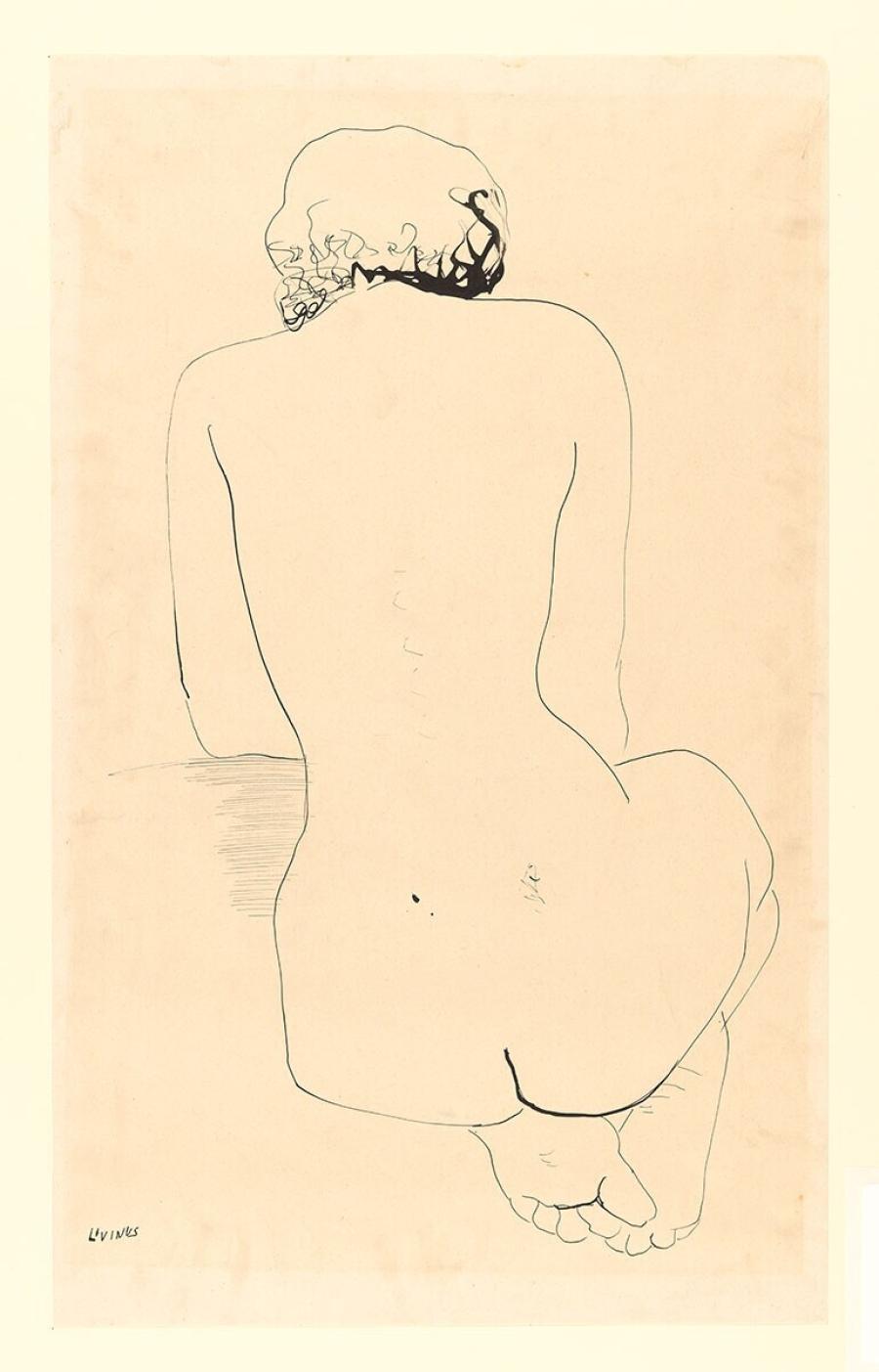 Seated Nude Seen from Behind