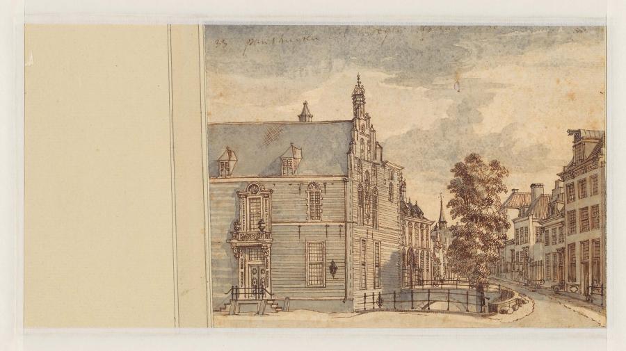 The Kromme Nieuwegracht with Paushuize in Utrecht