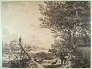 landschap-met-een-kudde-bij-korenvelden