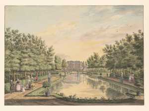 gezicht-op-het-voorhof-van-hofstede-brittenrust-te-alphen-aan-den-rijn-provincie-zuid-holland