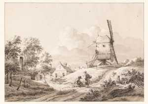 the-corn-wind-mill-in-the-village-of-huizen-the-gooi-district-north-holland-province