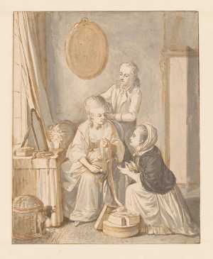 a-lady-at-the-hairdresser-looking-at-a-ribbon