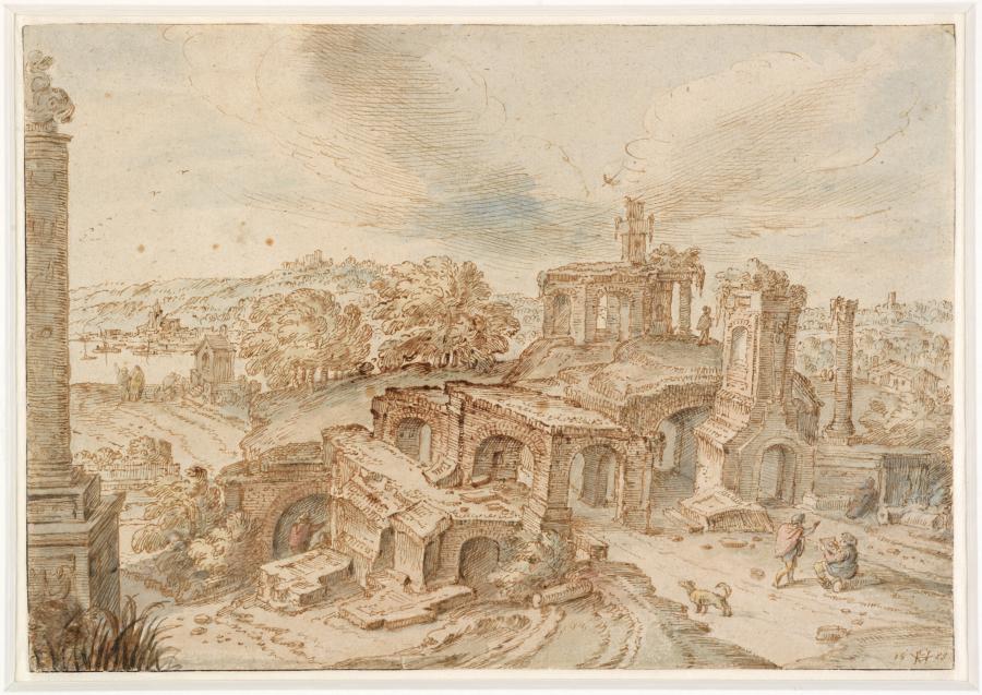Landscape with Ruins and a Draftsman