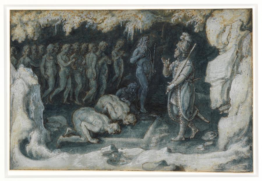 Odysseus bij de toegang van Hades, de onderwereld (Odyssee, Boek XI)