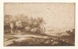 Hilly Landscape with Wood and River