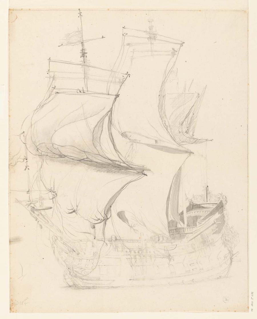 Battleship 'IJlst', Amsterdam, built 1665, 30-38 guns, last mentioned 1666