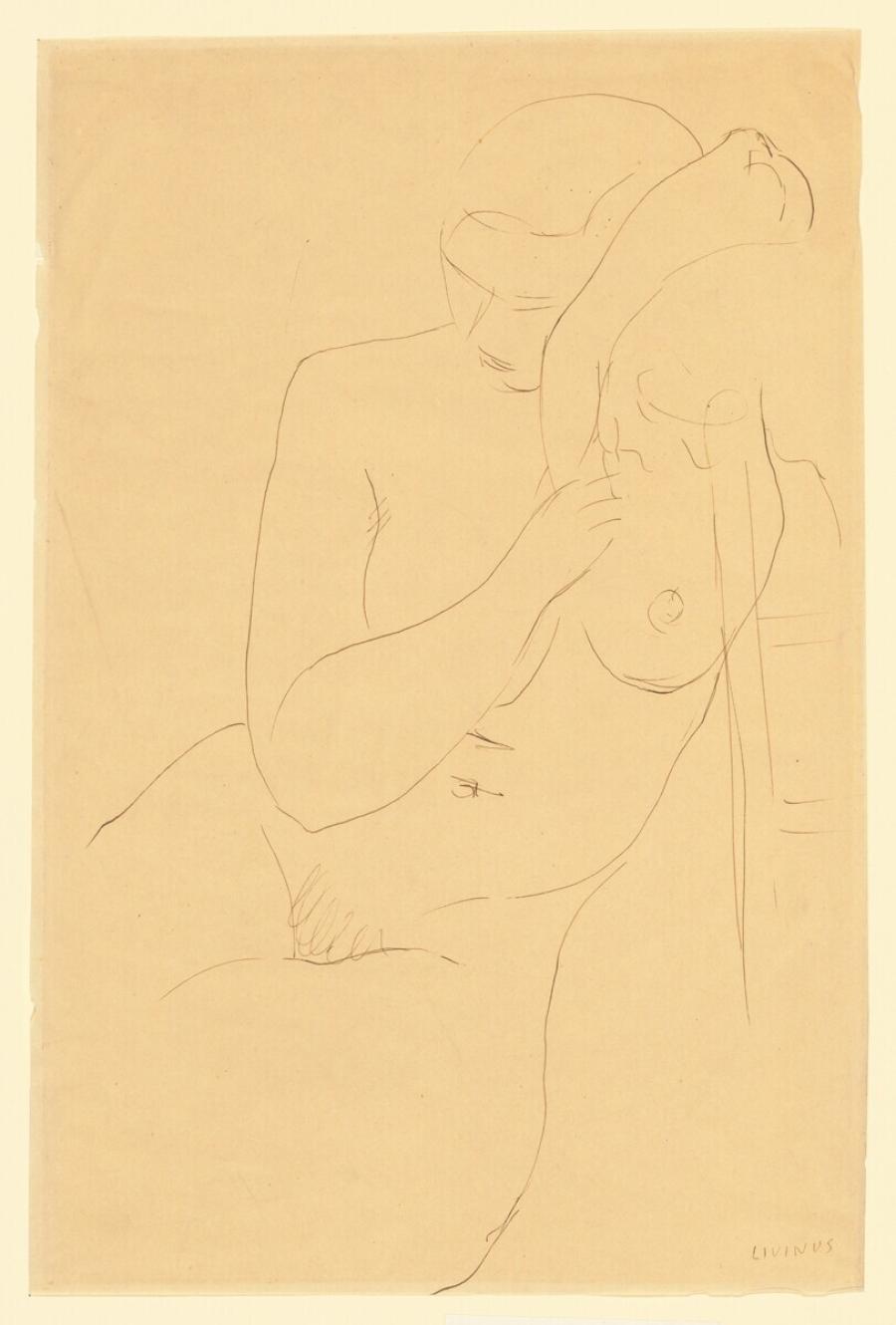 Seated Nude, Leaning Right