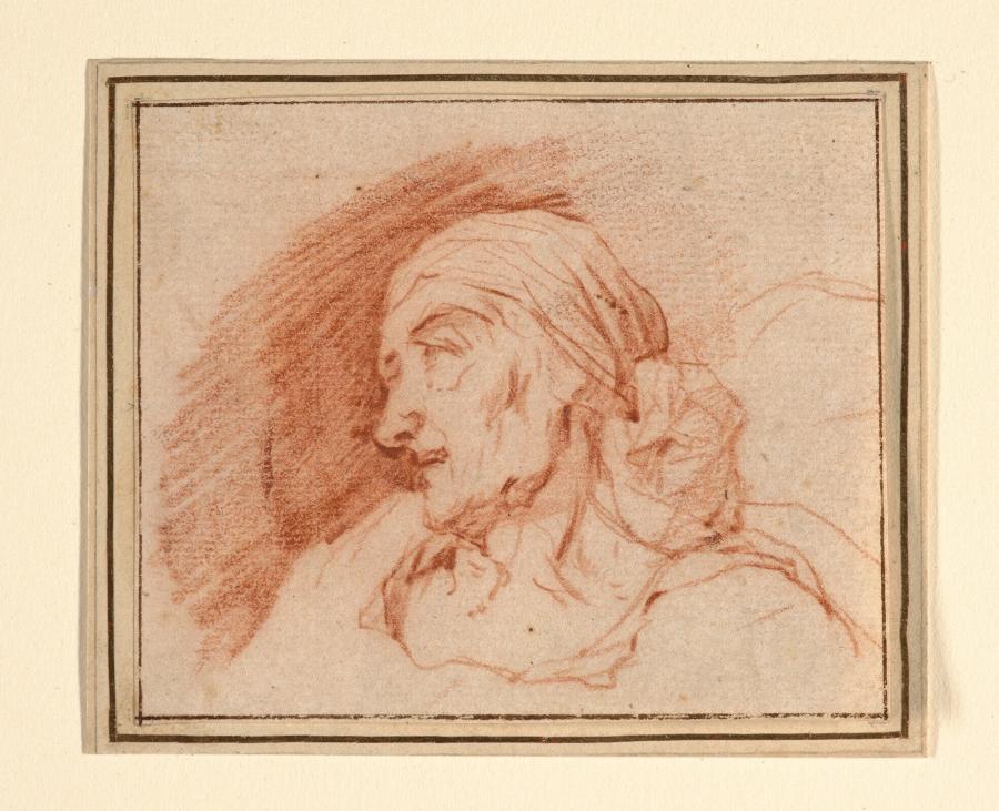 Head of Woman in Profile to the Left