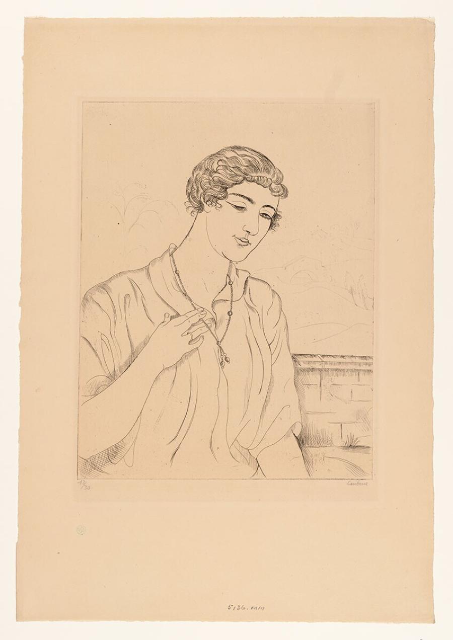 Jonge vrouw met ketting