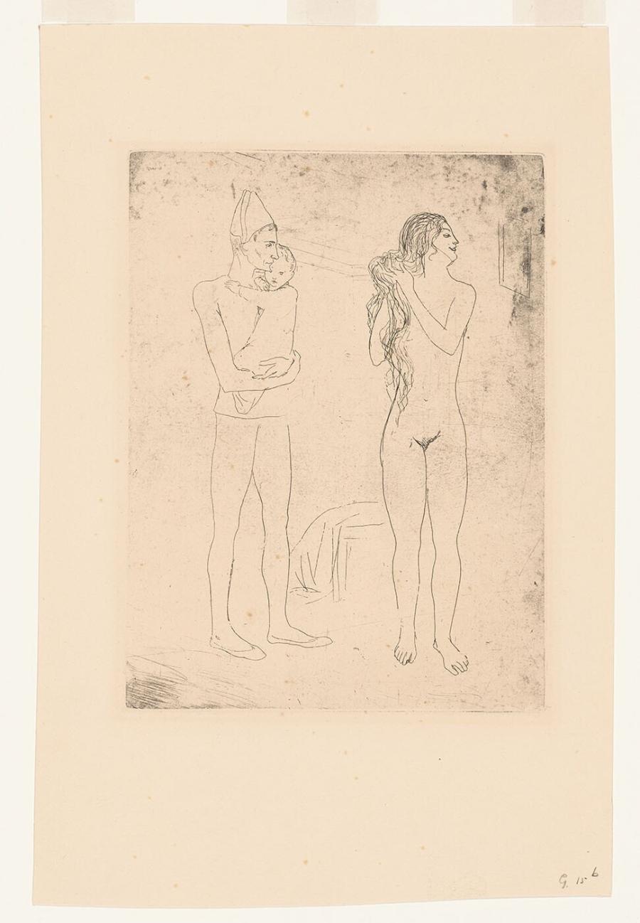 De moeder maakt haar toilet