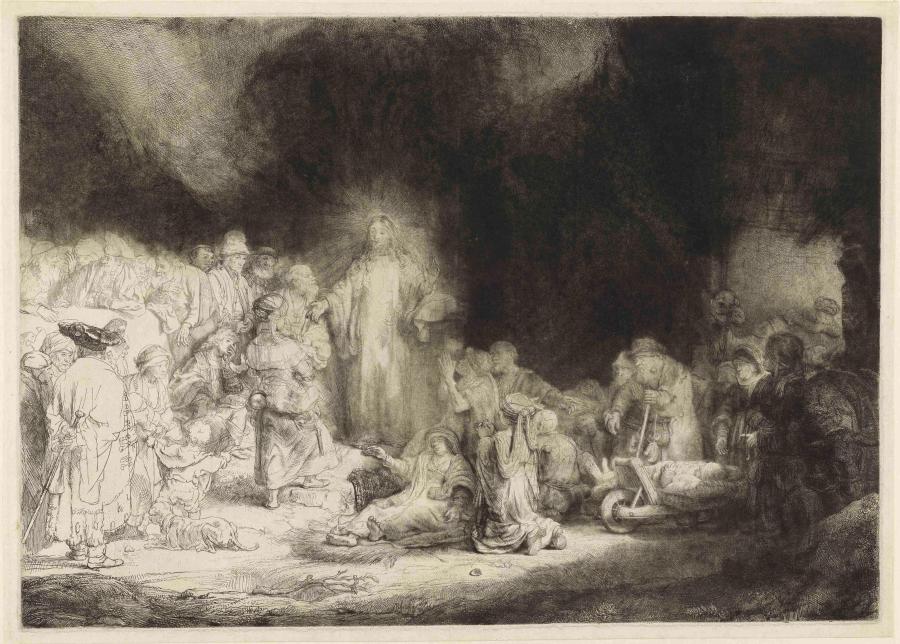 Christus zegent de kinderen en geneest de zieken