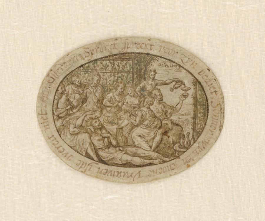 Design for a Medaillion with a Merry Company