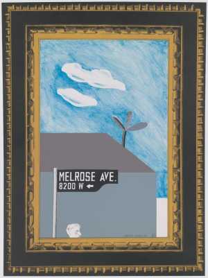 Picture of Melrose Avenue in an Ornate Gold Frame (Afbeelding van Melrose Avenue in een sierlijke gouden lijst)