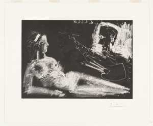 schilder-en-model-met-haarband