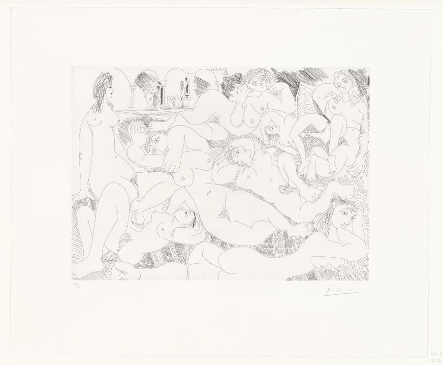 A Nod to the 'Turkish Bath': Women Sunbathing at the Pool