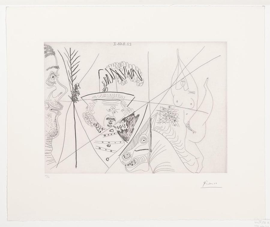 Circusartiest, rembraneske man en ongeschoren toeschouwer