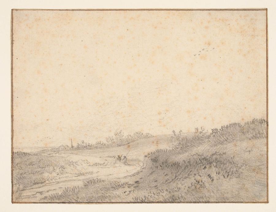 Hilly Landscape with Travellers on a Path