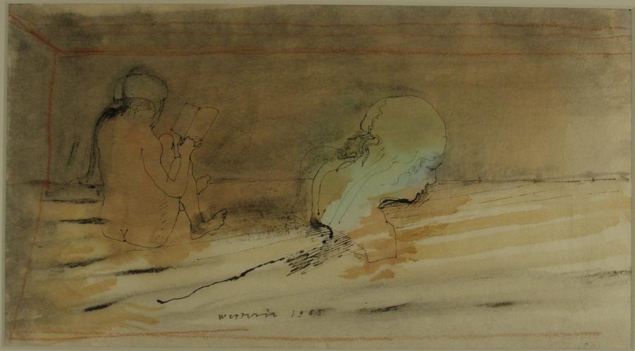 Twee vrouwen waarvan één lezend