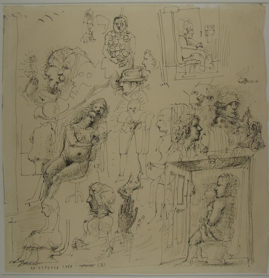 Sheet with sketches (Salernes)