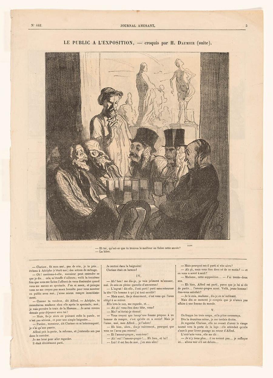 Le public à l'exposition (Het publiek op de tentoonstelling)