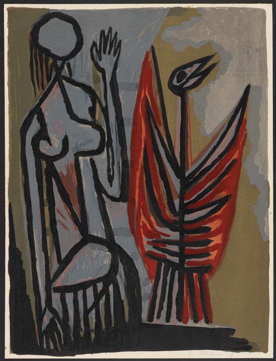 Naked Woman with a Firebird