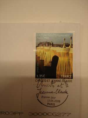 postage-stamp-le-pont-pont-neuf-empapaquete-paris-1985
