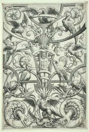 a-male-term-in-strapwork-with-eleven-birds-and-two-dogs