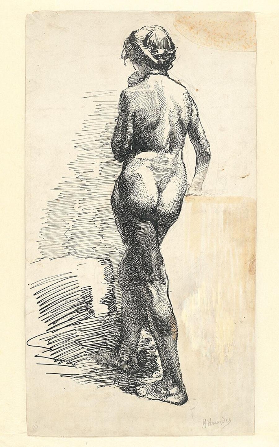 Standing Female Figure from the back