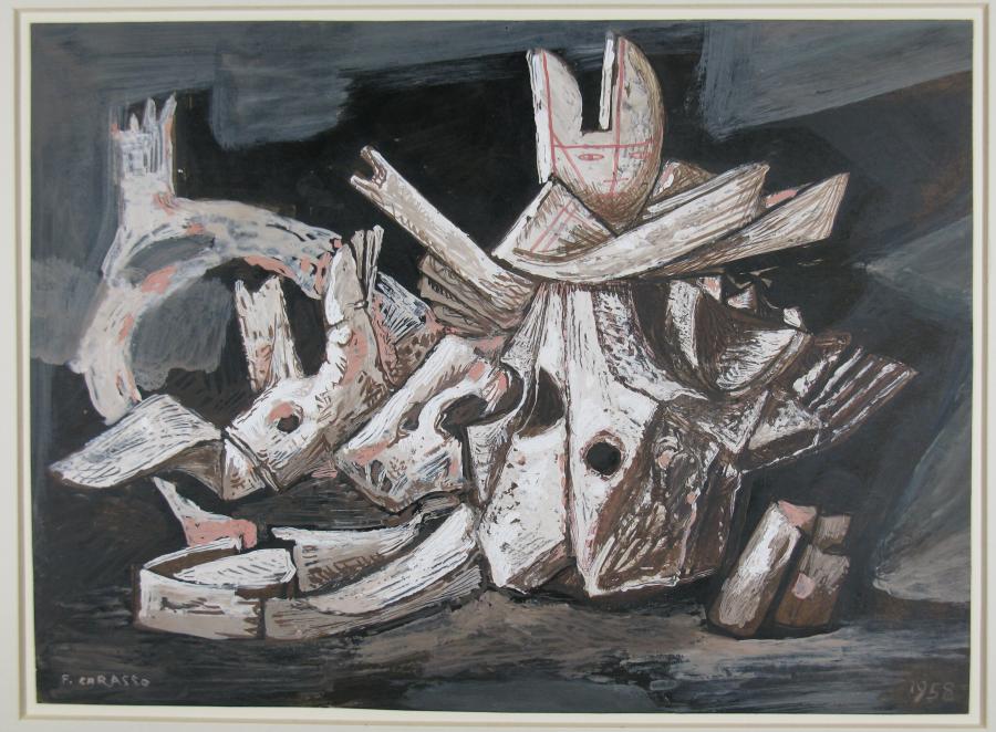 Gouaches couleurs. Fossiles Musée de Maastricht