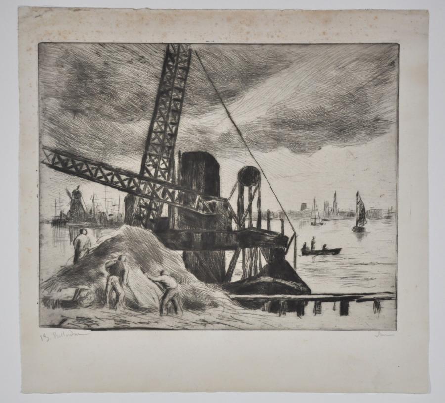 View of the harbour of Rotterdam