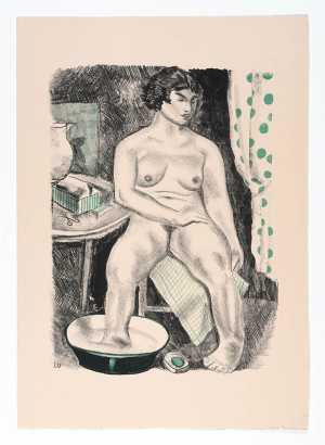 zittende-naakte-vrouw-met-een-voet-in-een-teil