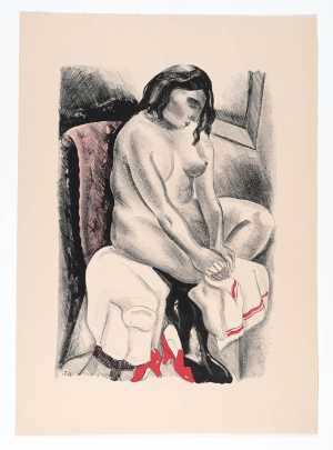 naakte-vrouw-droogt-haar-voet-af